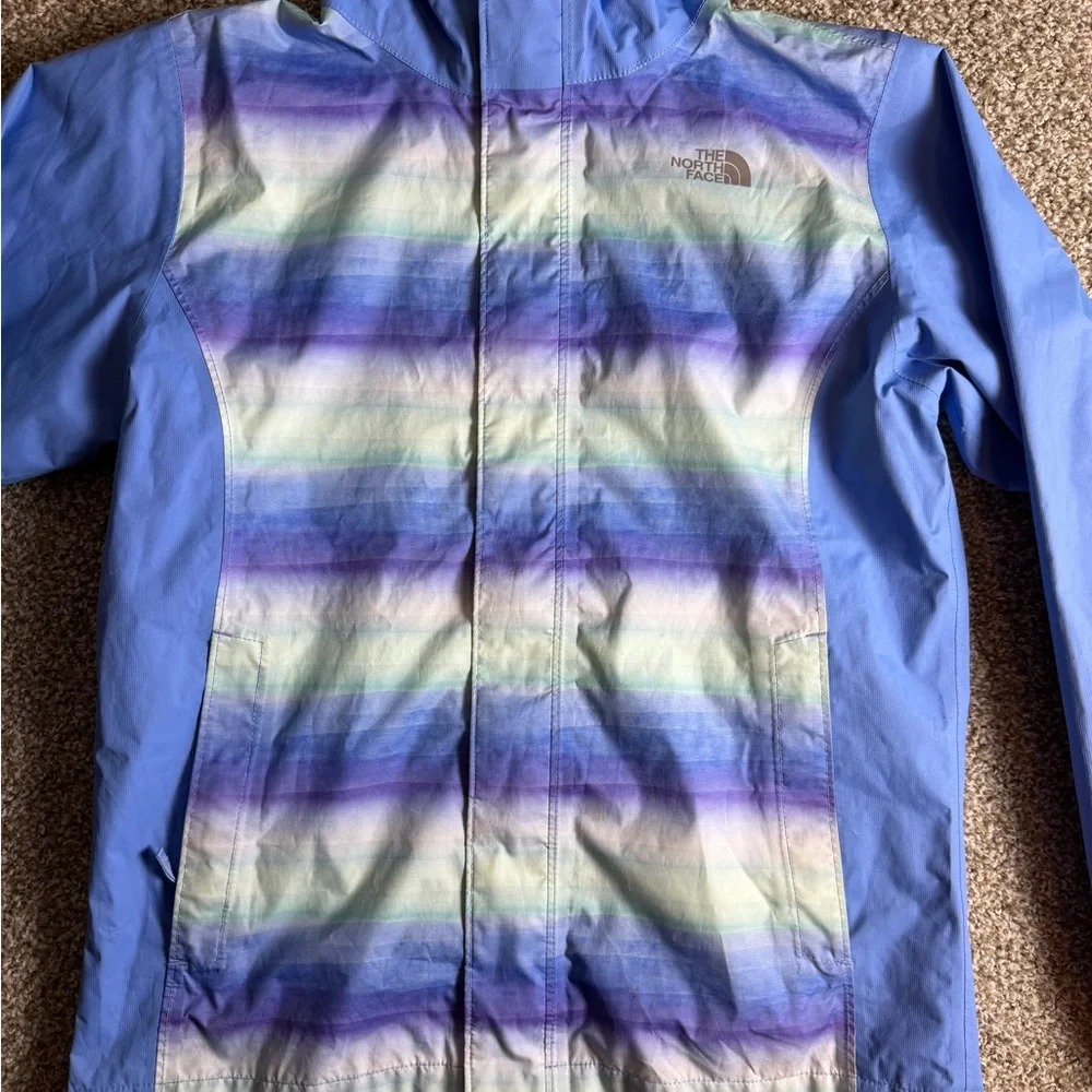 The North Face Mint-Blue Girls'‎ Hooded Windbreaker